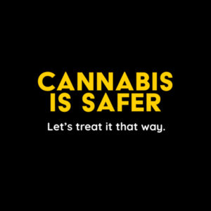 Cannabis is Safer - Mens Fitted T Design