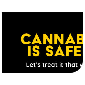 Cannabis is Safer - Coaster (Square hardboard) Design